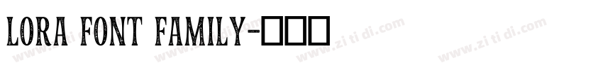 lora font family字体转换